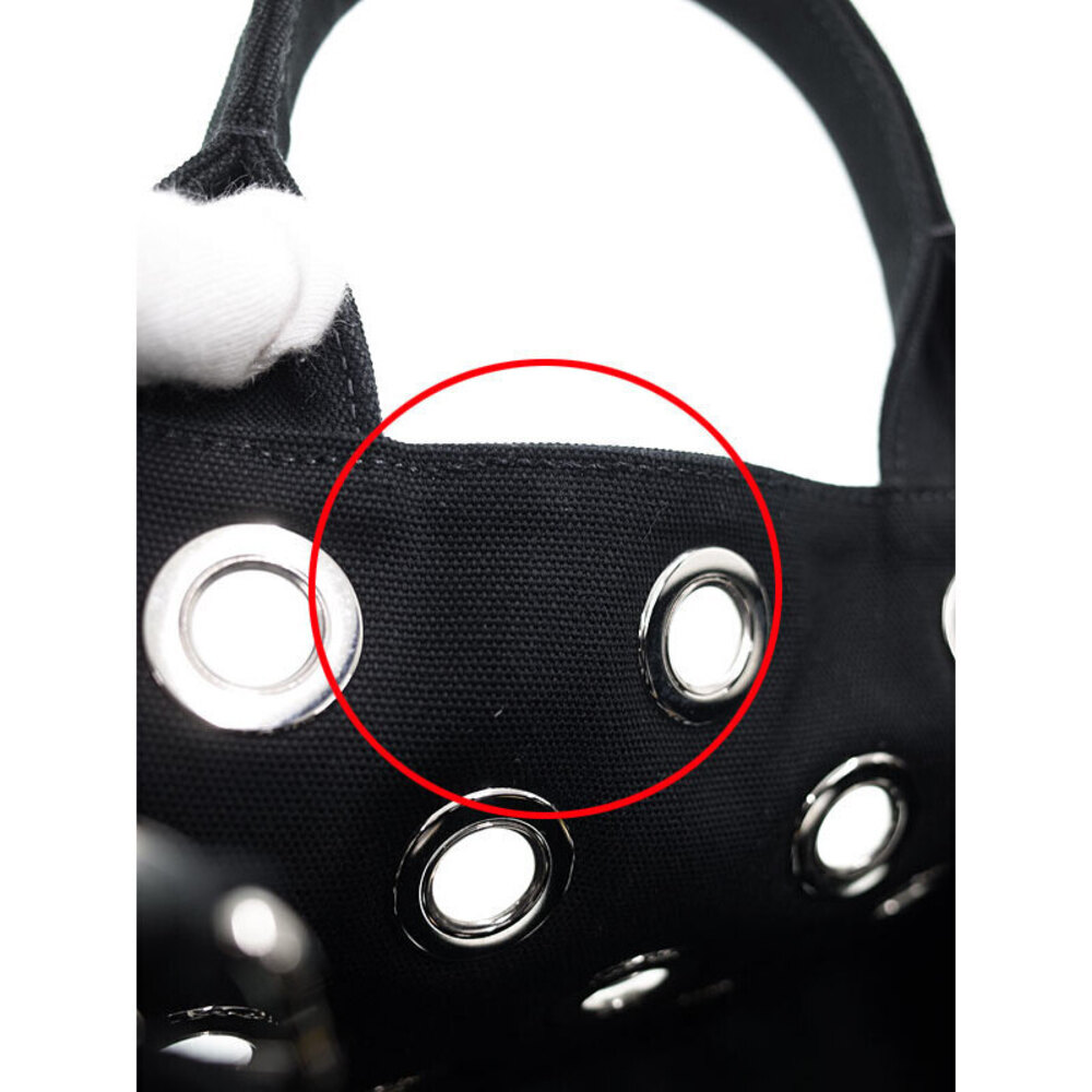 Prada Bag Handbag Canapa Grommet - Picture 4 of 9